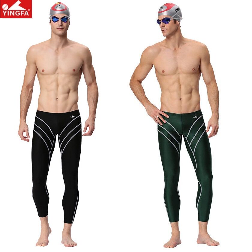 yingfa swimming trunks professional competition long legs male adult children swimming trunks 9707 professional low waist