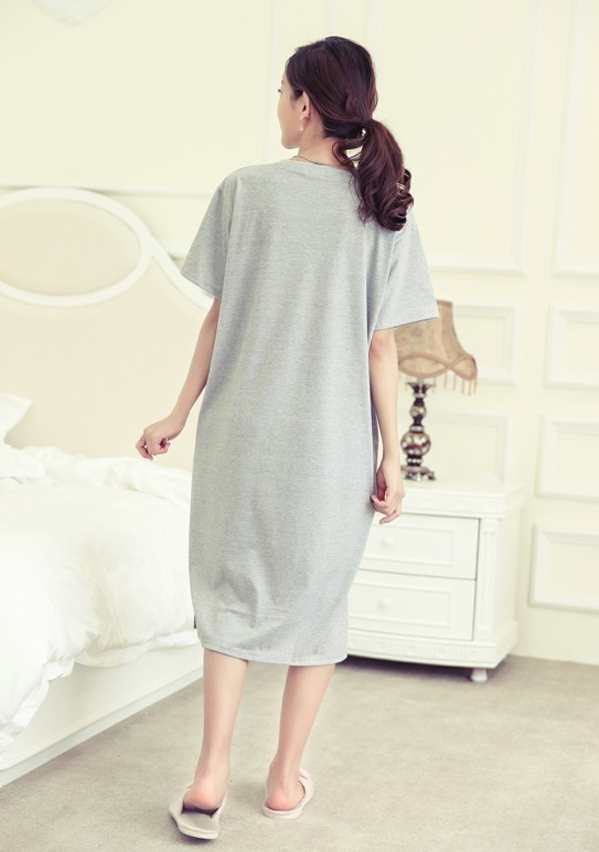Phiên bản Hàn Quốc của váy ngủ nữ mùa hè cotton ngắn tay cotton gợi cảm ngắn tay chinchilla váy ngủ nhà dịch vụ đồ ngủ mùa hè váy mặc ở nhà