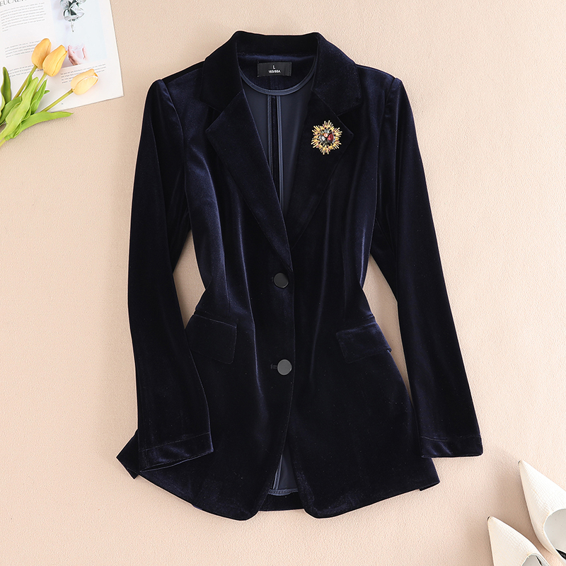 Velvet Suit Set for Women 2025 New Spring and Autumn High-End Feminine Blazer Professional Attire Formal Wear Velvet Suit Set for Women 2025 New Spring and Autumn High-End Feminine Blazer Professional Attire Formal Wear