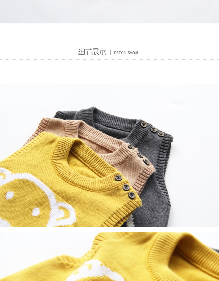 Áo len trẻ em cotton đan áo len bé trai áo len Hàn Quốc áo len bé gái quần áo bé gái