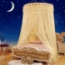 Giường ngủ lưới chống muỗi princess giường đơn công chúa châu Âu treo trắng 2 m trên đỉnh tài khoản 1.1,5m màn treo giường ngủ Lưới chống muỗi
