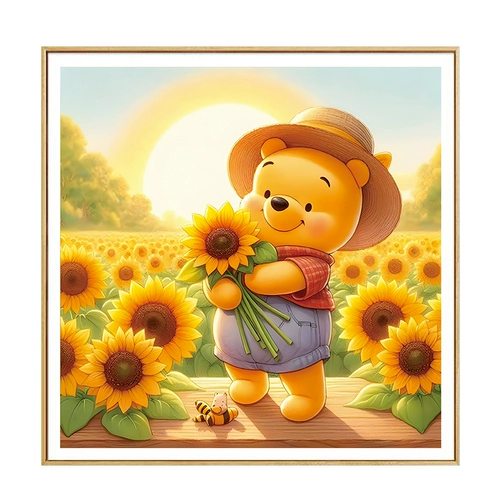 Винни-пух пастырский подсолнечник Новый кросс-стежк 2025 Новая гостиная Высокая маленькая запчасти для спальни.