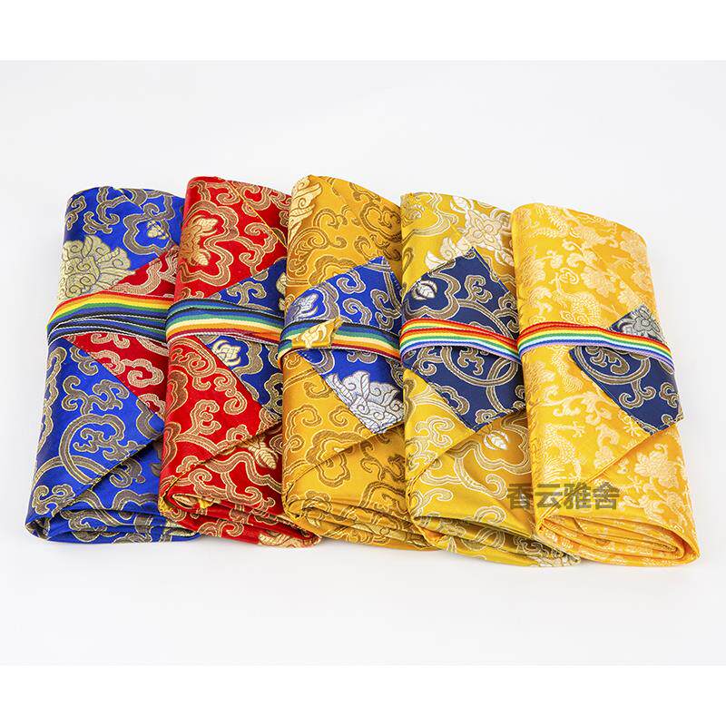 New bag Sutra cloth scripture book cloth wrapped scripture bag large for Manza cloth cover Buddha statue cloth satin Tibetan knot