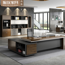 Boss table Simple modern large board desk manager president work table and chair combination Chinese board office furniture
