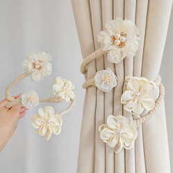 Branch-Shaped Flower Curtain Tiebacks, a Pair of Creative Decorative Tiebacks for Sheer Curtains, Storage Clips, Tie Straps, Bedroom Decoration Accessories