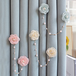 Curtain Decoration Accessories Handmade Pearl Flower Sheer Curtain Decoration Light Luxury High-End Curtain Buckle Pin Ornament Camellia