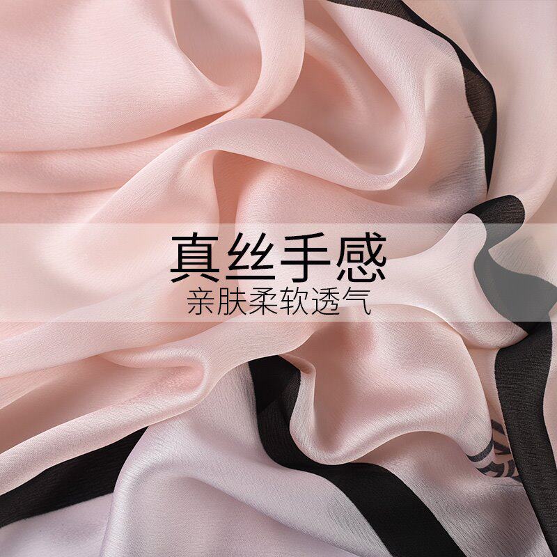 Hong Kong's new silk Korean version large silk scarf female wild long version scarf shawl dual-use spring, autumn and winter scarf