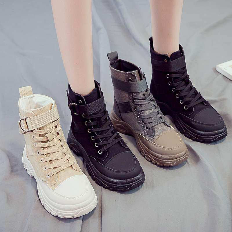 Hong Kong fall Martin boots women's shoes 2020 new Inlan wind nets red 100 hitch winter single boots slim and thin boots