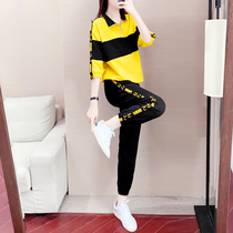 Hong Kong Leisure Sports Package Female Spring 2022 new fashion trend loose seven - point sleeves two set