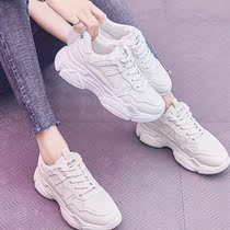 Hong Kong autumn winter daddy shoes 2020 new all-match white shoes casual sports fleece ins trendy shoes