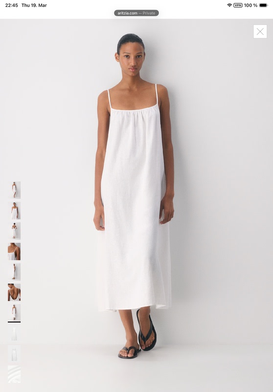 Aritzia Australian Linen Suspender Dress European Linen 26Aw 130156