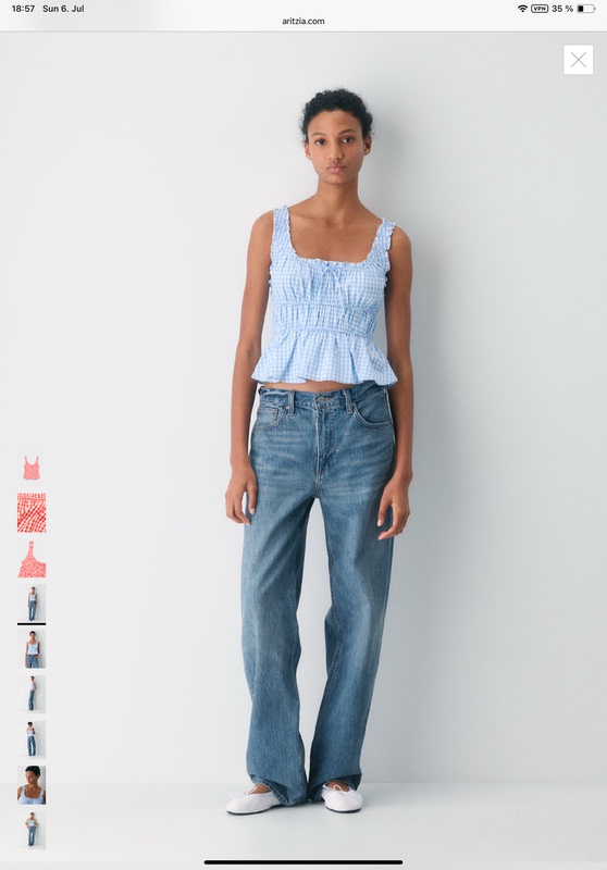 Canada Aritzia Sunday B Ruffled Edge Tank Top Helena Poplin Top 124778