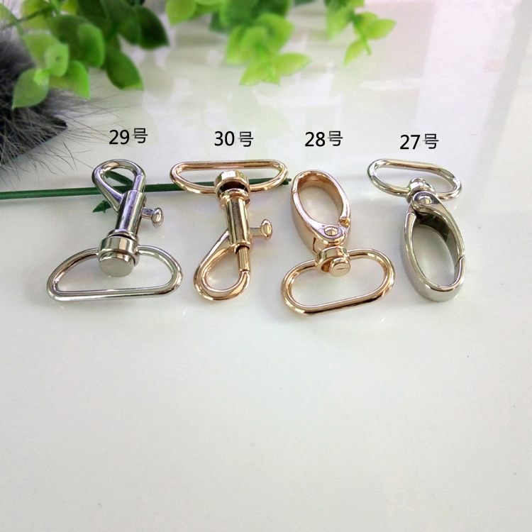 Gold luggage metal accessories Hook buckle Hook buckle Straight head wide bag with connection buckle Hook buckle Lobster buckle bag hook buckle