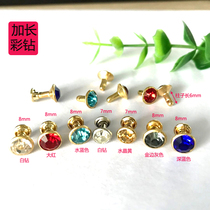 diy rivets A- grade rhinestone glass bump colored transparent diamond nail metal diamond clothing bag accessories accessories