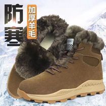 Inner Mongolia Fleece Padded Wool Boots Warm Waterproof Snow Boots Cold Zone Northeast Cotton Shoes Leather Fur Integrated Martin Boots