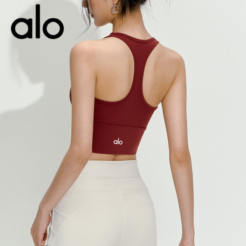 Aio Quick-Drying Racerback Sports Bra with Integrated Fixed Cups, Shockproof Running Fitness Bra, Yoga Vest 2026