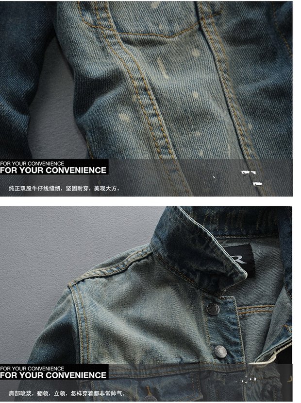 Thanh niên mùa thu đông Nhật Bản áo khoác denim nam Nhật Bản phiên bản Hàn Quốc của áo khoác sinh viên tự tu theo xu hướng áo sơ mi nam áo rét nam