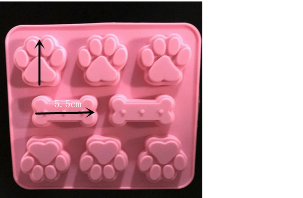 Cát móng chó xương sô cô la khuôn silicone khuôn xà phòng khuôn bánh quy - Tự làm khuôn nướng khuôn làm bánh hình thú