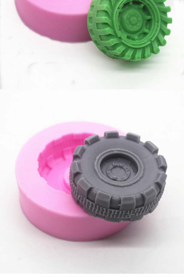 Lốp xe bánh xe khuôn fondant DIY khuôn làm bánh sô cô la - Tự làm khuôn nướng khuon banh khot
