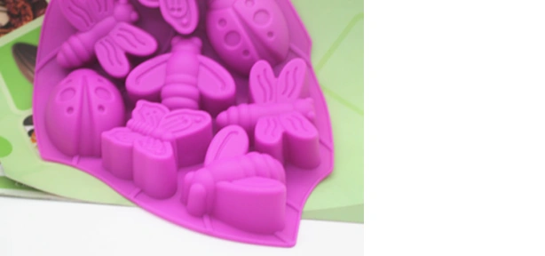 Khuôn bánh silicone 8 Khuôn côn trùng Pudding Jelly Khuôn Handmade Soap Xà phòng Khuôn - Tự làm khuôn nướng