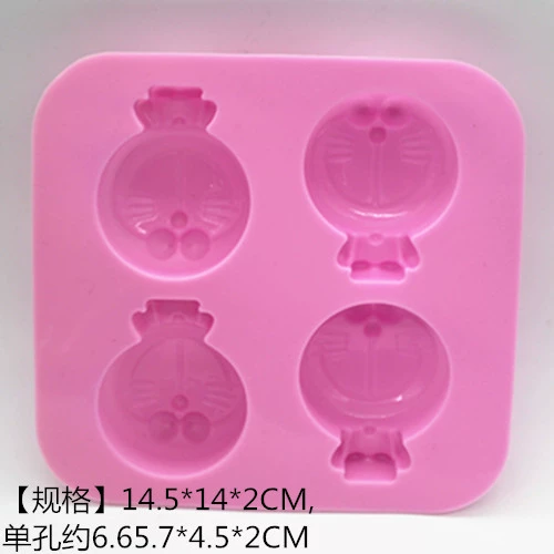 4 thậm chí dễ thương mèo mèo silicone khuôn bánh sô cô la khuôn bánh nhỏ khuôn băng lưới - Tự làm khuôn nướng