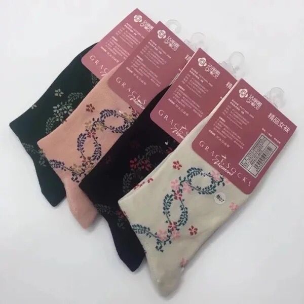 Jie Li Ya Vớ của phụ nữ Comed Cotton Vớ Vớ nữ thông thường Cửa hàng hạng nhất 22-24 cm G7118 vớ nam cao cấp