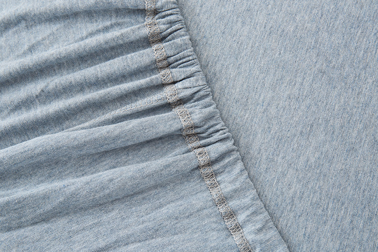 Muji Tianzhu trần truồng bông đan sọc bông denim chăn Được trang bị tấm bông giường - Bộ đồ giường bốn mảnh chăn ga gối đệm màu hồng