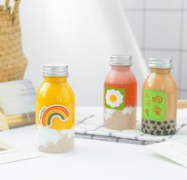 Internet celebrity poplar nectar bottle mini mini plastic transparent disposable cup fruit milk tea beverage packaging bottle