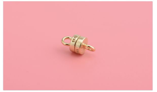 S925 sterling bạc phụ kiện trang sức tự làm nam châm khóa handmade vòng tay đính cườm vòng tay nút - Vòng đeo tay Clasp vòng gỗ huyết rồng