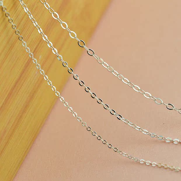 S925 sterling bạc vòng tay vòng chân lịch đặc biệt chuỗi chéo xương đòn chuỗi handmade DIY trang sức vật liệu phụ kiện - Vòng chân những mẫu lắc chân đẹp nhất