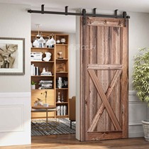 Ceiling barn door hanging rail indoor sliding door wooden door hanging wheel door ceiling style full set of track hardware accessories