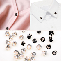 Small brooch Exquisite mini small shirt anti-light artifact Cute Japanese girl Mori tie collar pin neckline fixed