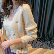  Two-piece sweater with sub-suit fragrance Western style small fried street casual minus 10 high two-piece female autumn and winter