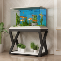 Steel wood solid wood fish tank bottom cabinet metal bottom frame base stainless steel grass tank fish tank shelf iron fish tank length