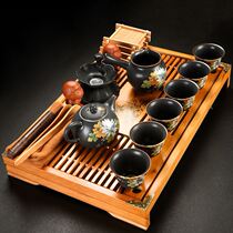 Tea Builder Dormitory White Porcelain Drainage Korean Tea Table Combined Building Tea Cup Ceramic Tea Set