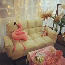 Lazy small sofa Mini Net red bedroom balcony creative economy couple clothing store can be removed and washed foldable