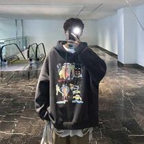 Basketball Suit New Autumn Winter Plus Suede Port Wind Necropolis Male Korean Version Loose Male Student Ins Hat Jacket Mens Clothing