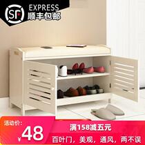 Shoe cabinet bench integrated multifunctional shoe cabinet Home doorway Nordic style storage shoe rack wearing shoes stool can be sitting modern