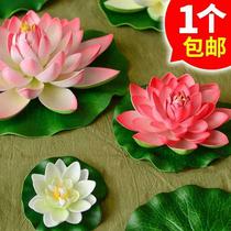 Beauty salon decorations Creative small ornaments on the bed simulation lotus lotus leaf pool decoration landscaping fake water lilies