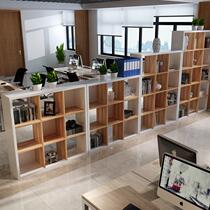 Wooden combination filing cabinet bookcase bookshelf storage grid cabinet storage Display Cabinet Office partition cabinet porch