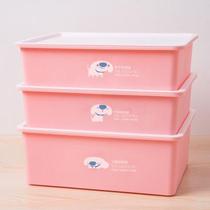 Household plastic underwear socks storage box Three-piece set of king-size covered multi-grid 24 grid bra underwear storage box