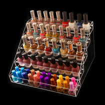 Acrylic widened nail polish display rack Transparent display rack Cosmetic nail oil glue storage rack lattice shop