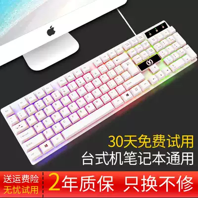 Computer keyboard wired home office typing micro mute Business Games desktop notebook external USB health disk