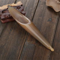Natural white buffalo horn scraping tube tea spoon neck back and whole body universal massage board acupuncture and tendon pulling beauty stick