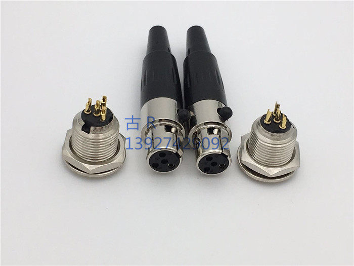 Mini XLR male-female docking connector MINI XLR 3-pin 4-pin 5-pin 6-pin Micro Caron plug and socket