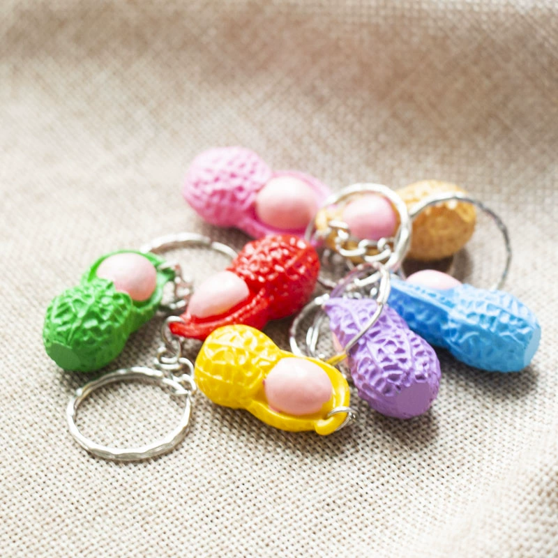 Peanut Simulation Keychain Creative Thời trang Hàn Quốc Kinh doanh nhỏ Quà tặng nhỏ Cửa hàng bách hóa - Thiết bị sân khấu