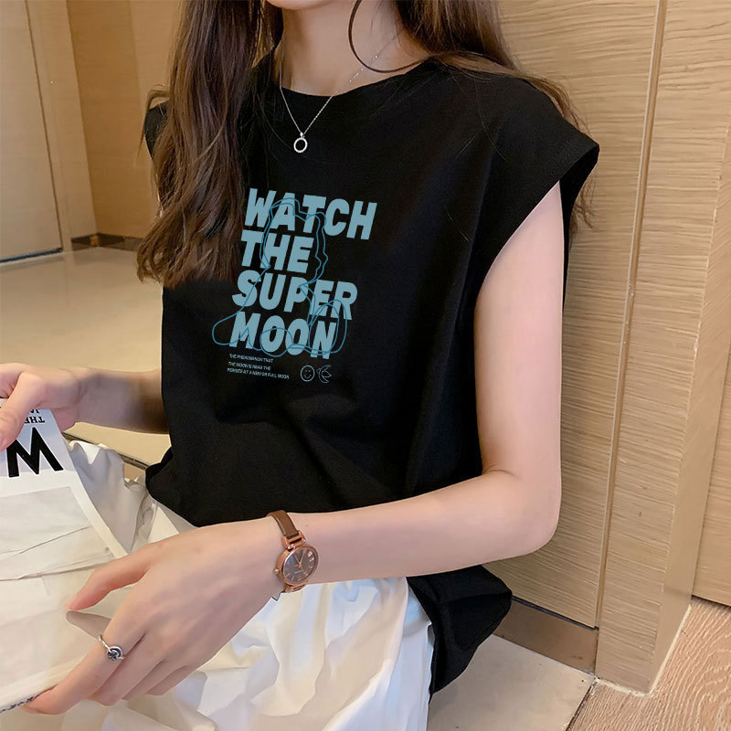 2026 Summer New Fashionable Sleeveless Loose Versatile Tank Top Women's T-Shirt Base Layer Sports Super Popular ins Trendy Top 2026 Summer New Fashionable Sleeveless Loose Versatile Tank Top Women's T-Shirt Base Layer Sports Super Popular ins Trendy Top