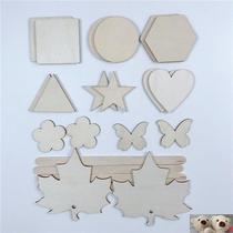 Tie-dye geometric plywood tool shape puzzle indigo-dyed wood chips learning handmade materials printing and dyeing indigo dye batik