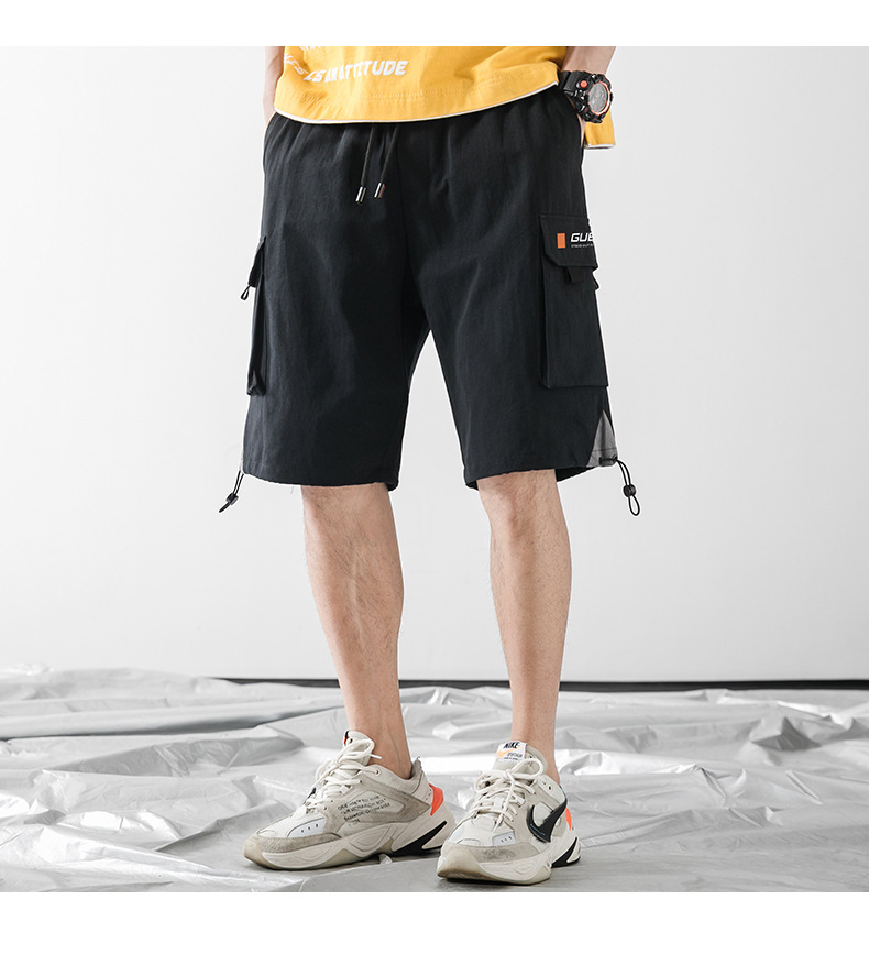 Quần áo nam cực lạnh Nhật Bản 2019 hè mới dụng cụ quần short nam giản dị dây rút lỏng năm quần - Quần short quần dài thể thao nam
