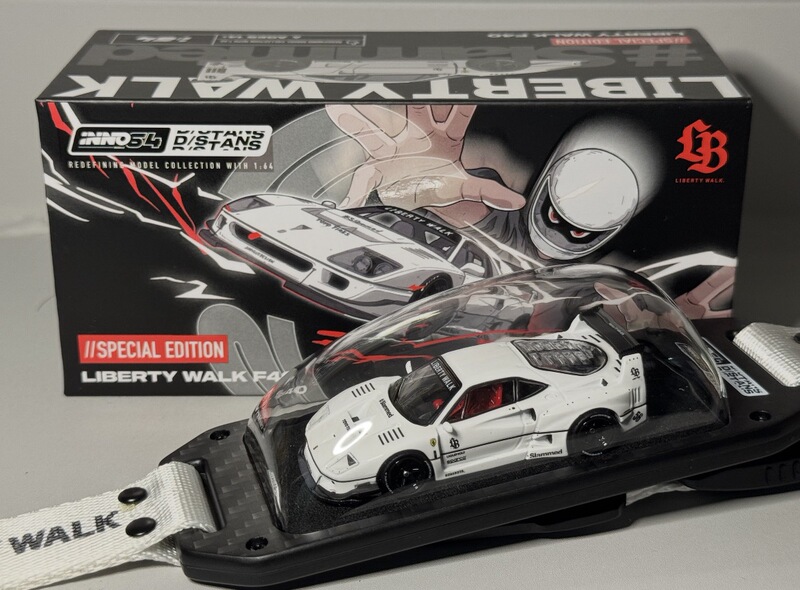 [in Stock] Inno D/Stans Liberty Walk F40 White Limited Edition 1/64 Birthday Gift
